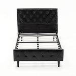 Upholstered PU Faux Leather Platform Bed