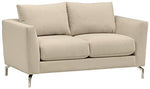 Emerly Modern Velvet Metal Leg Sofa